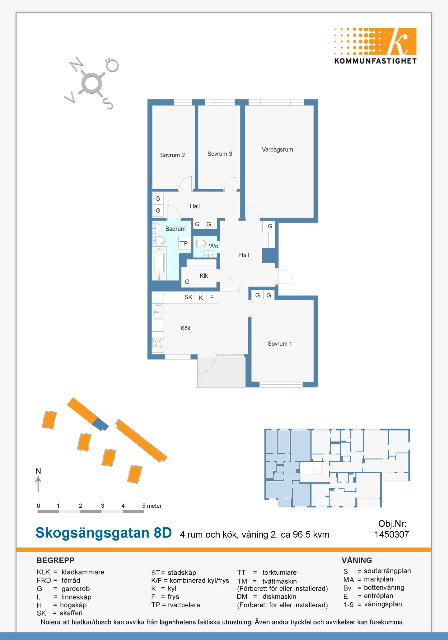 Planritning, Skogsängsgatan 8 D