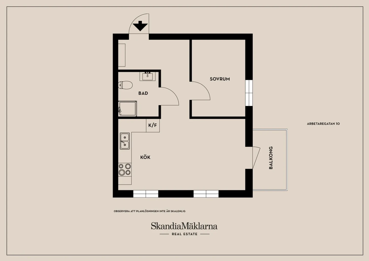 Planritning, Arbetaregatan 10A