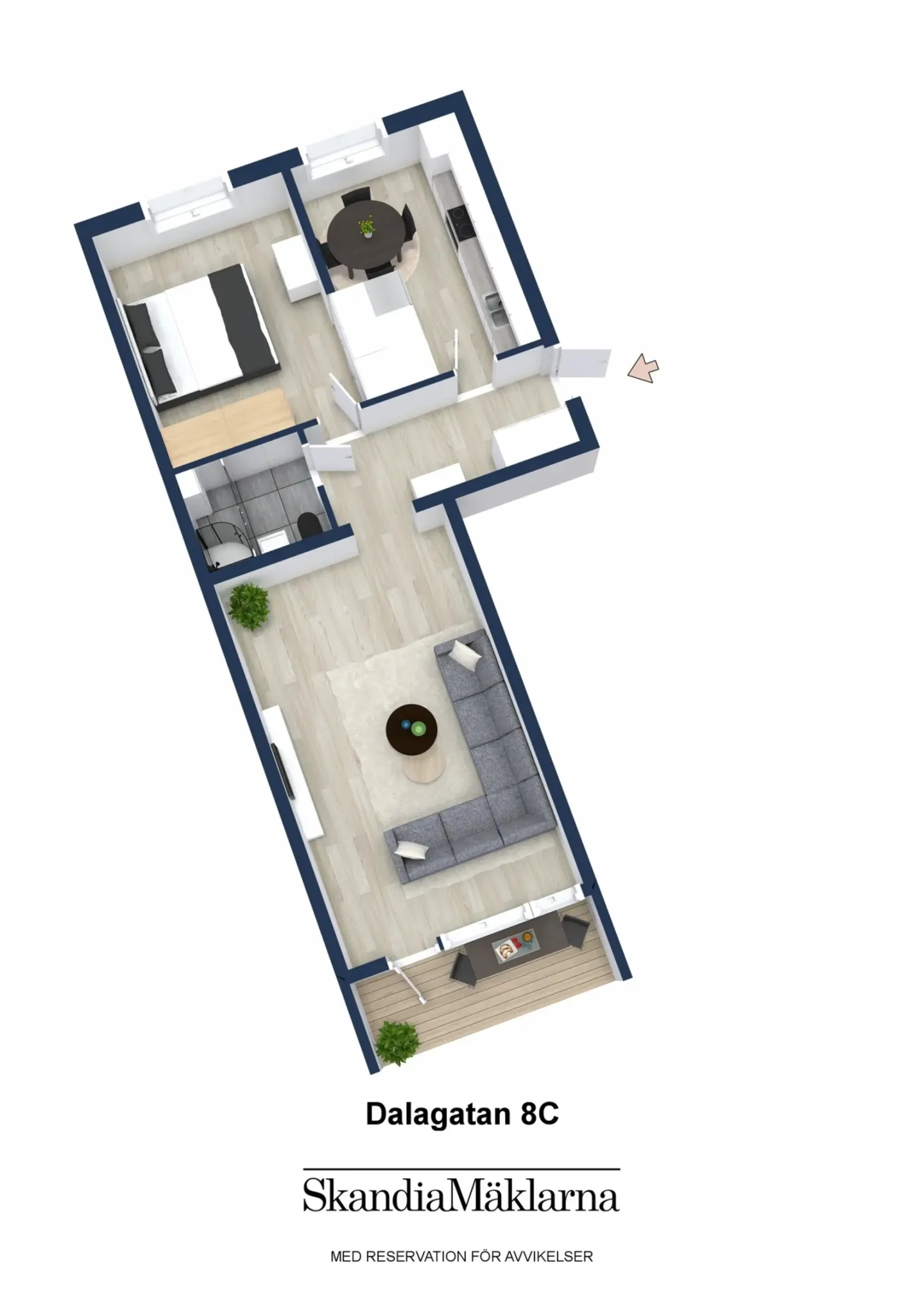 Bostadsrätt med 2 rum på Dalagatan 8C i Sandviken, bild 3 av 4