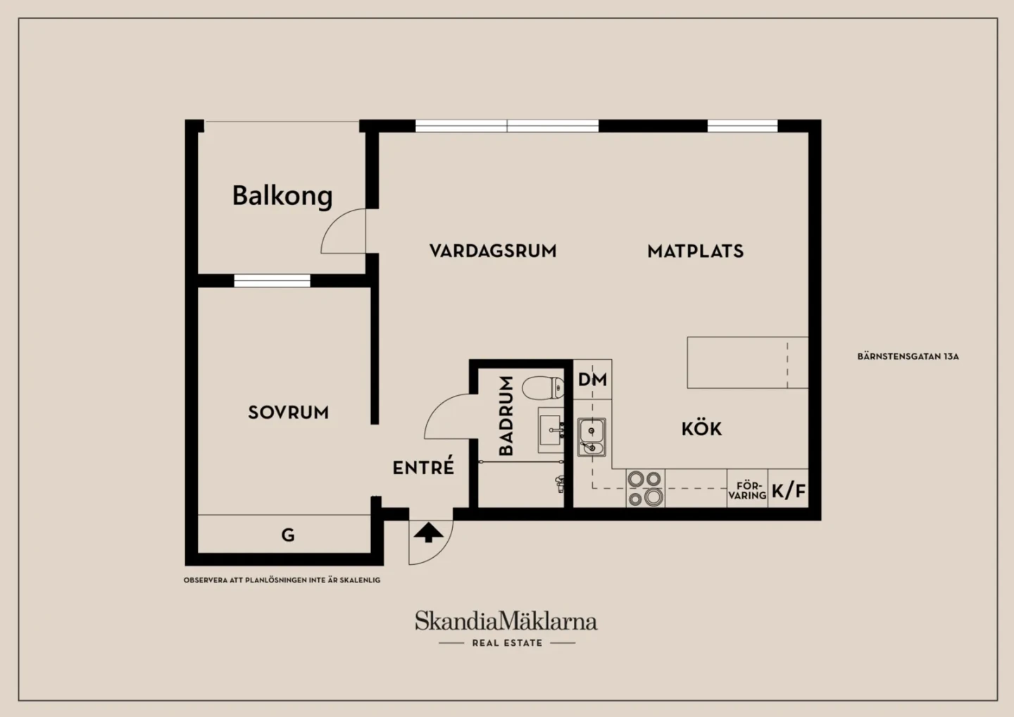 Planritning, Bärnstensgatan 13A