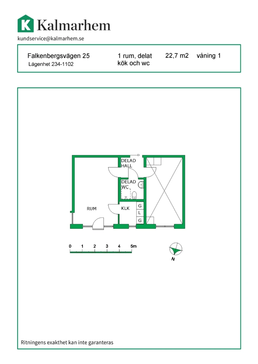 Planritning, Falkenbergsvägen 25