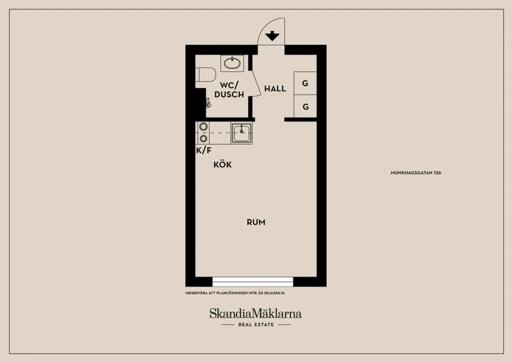 Planritning, Munkhagsgatan 126