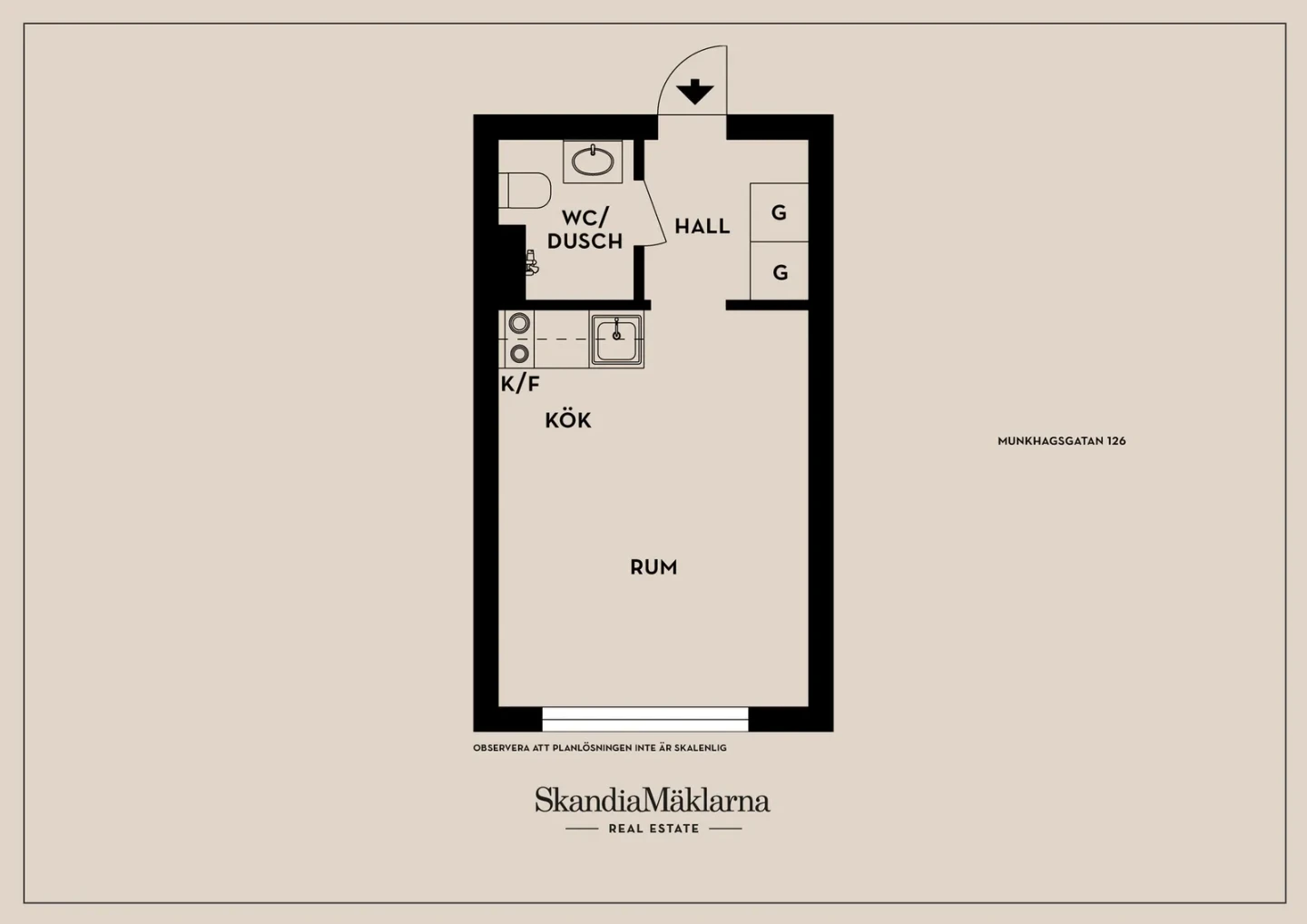 Planritning, Munkhagsgatan 126