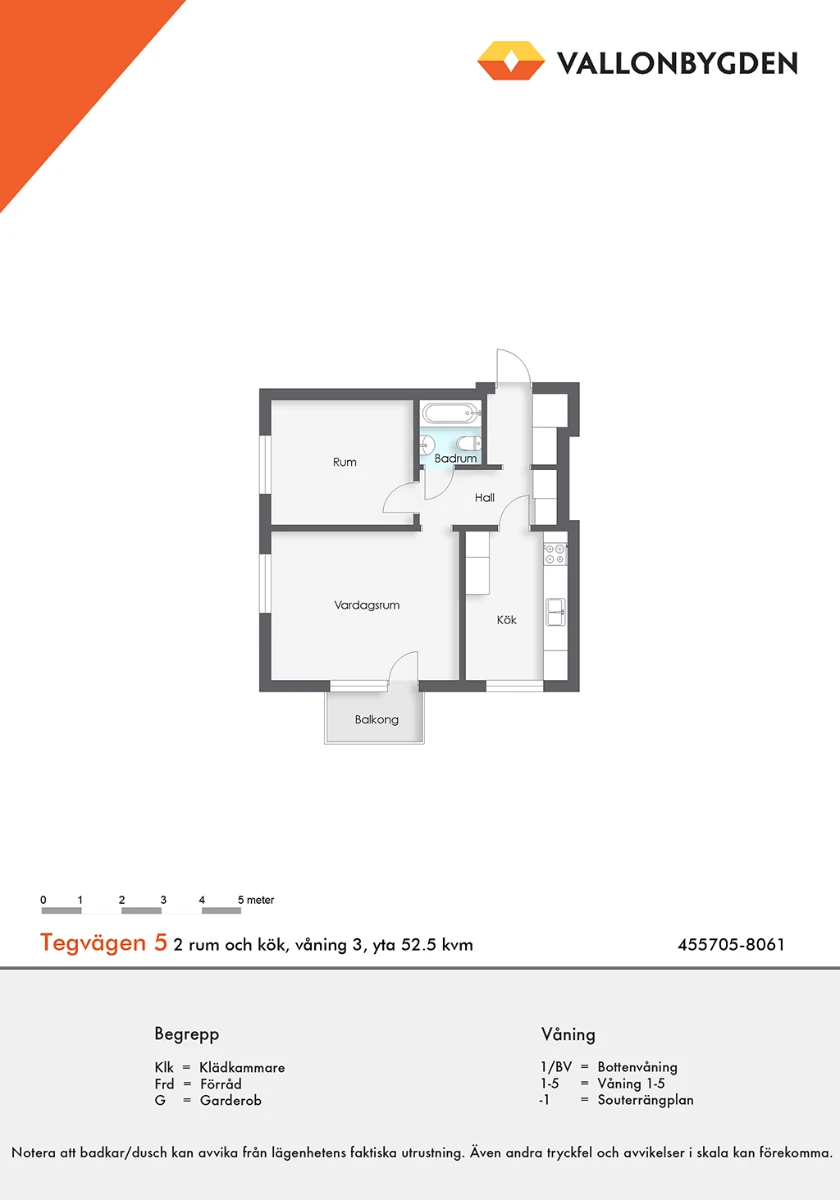 Planritning, Tegvägen 5