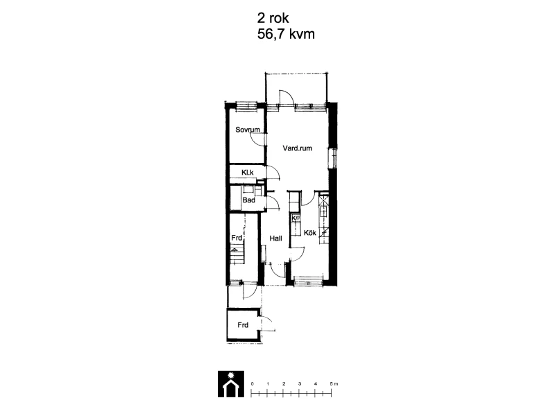 Planritning, Horsensgatan 21 J