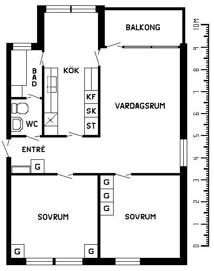 Planritning, Bullerbygatan 25A