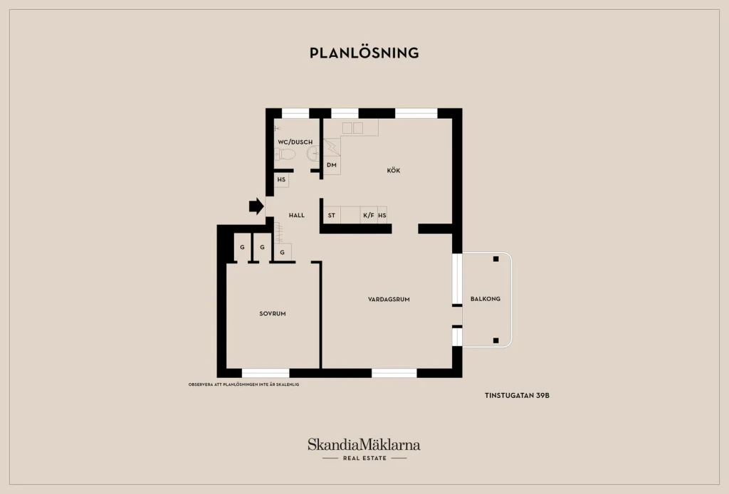 Planritning, Tingstugatan 39B