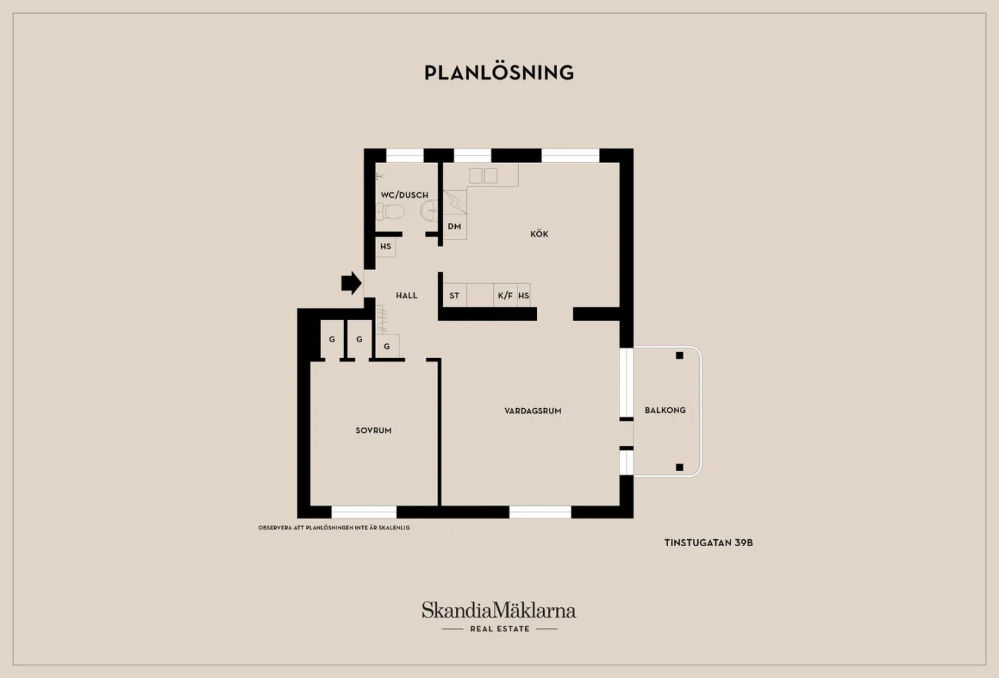 Planritning, Tingstugatan 39B