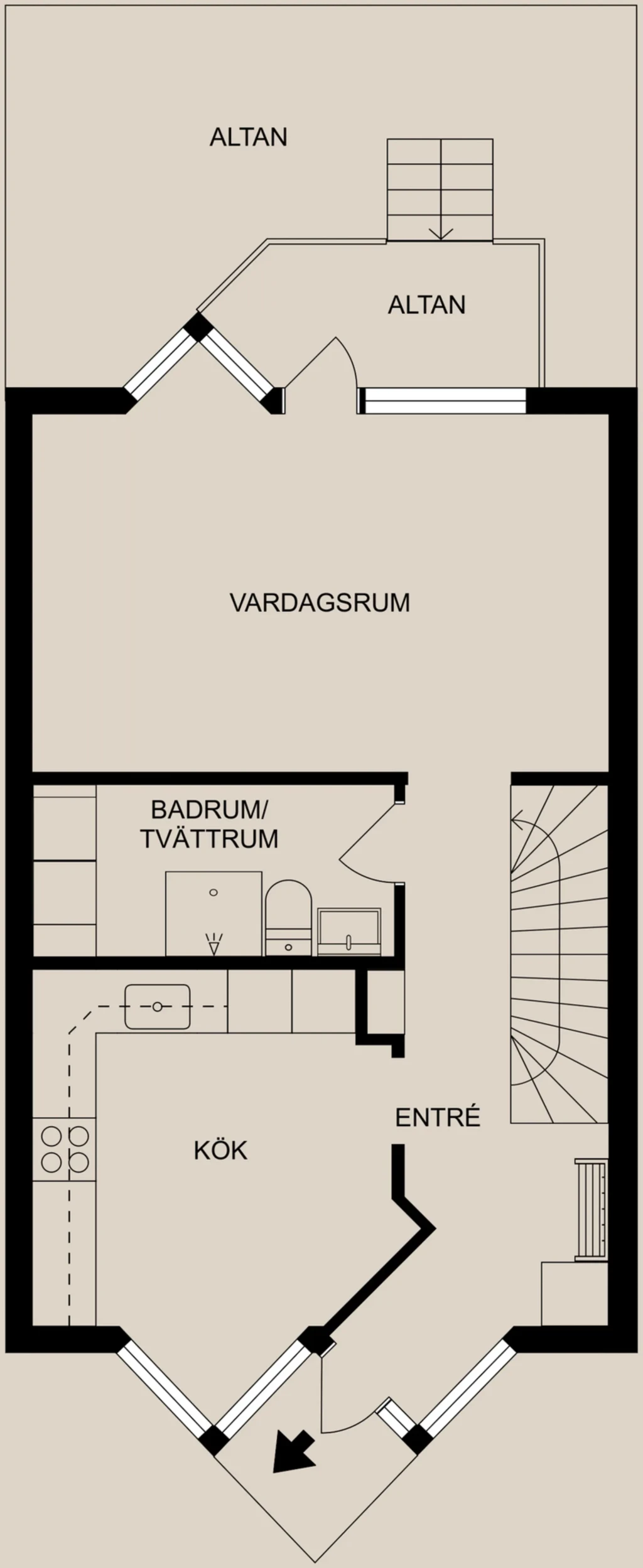 Planritning, Mandelblomsvägen 77