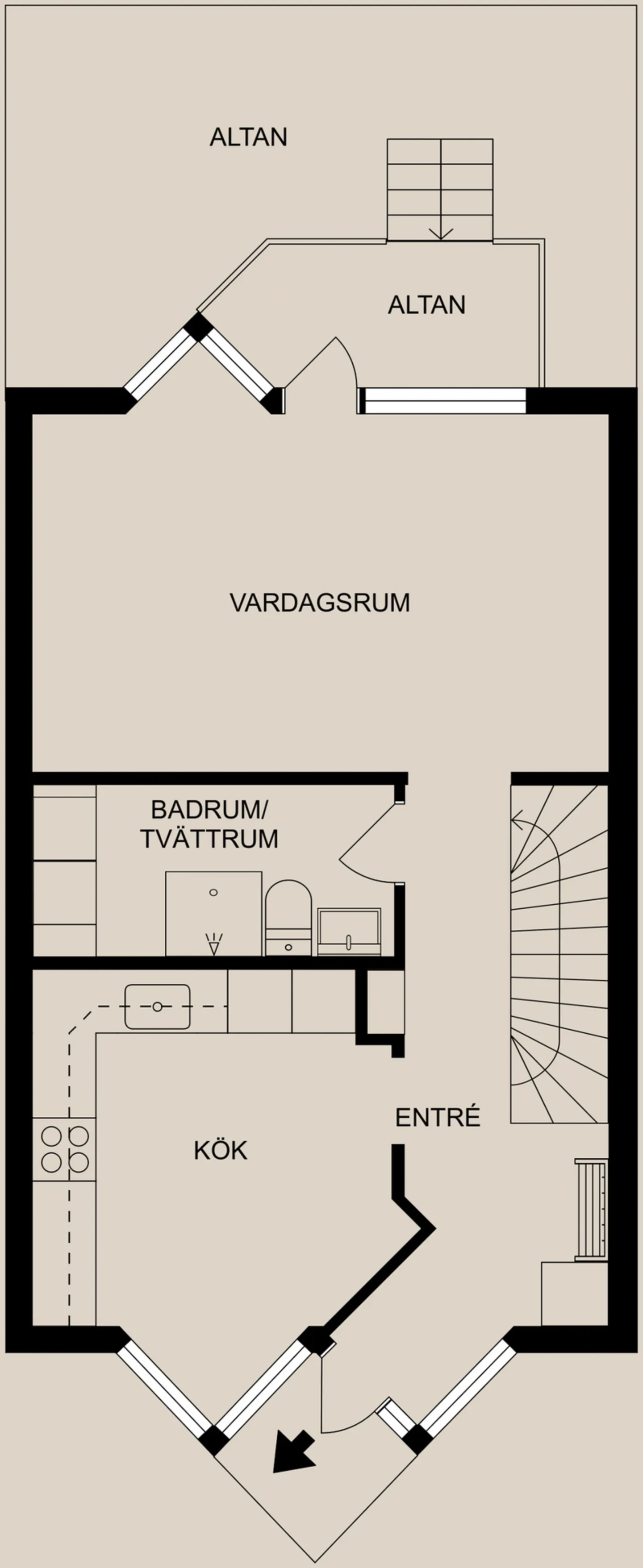 Planritning, Mandelblomsvägen 77
