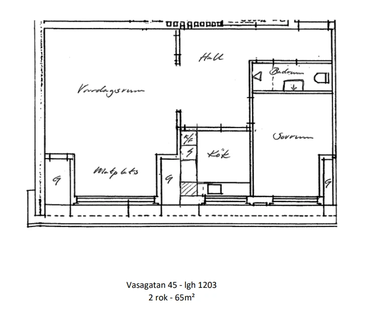 Planritning, Vasagatan 45