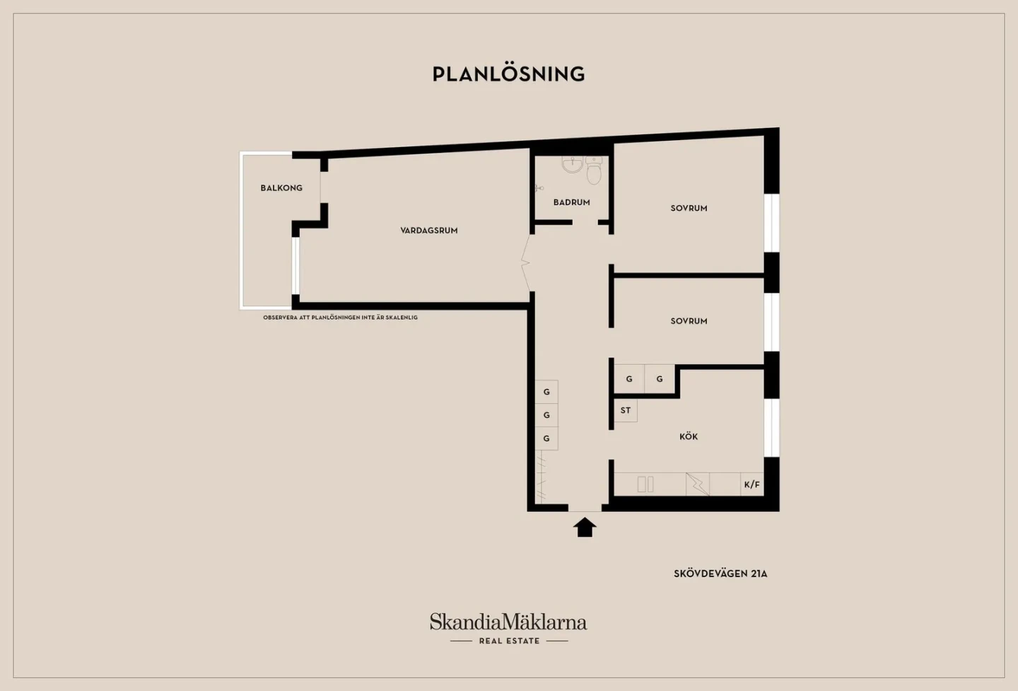 Planritning, Skövdevägen 21A