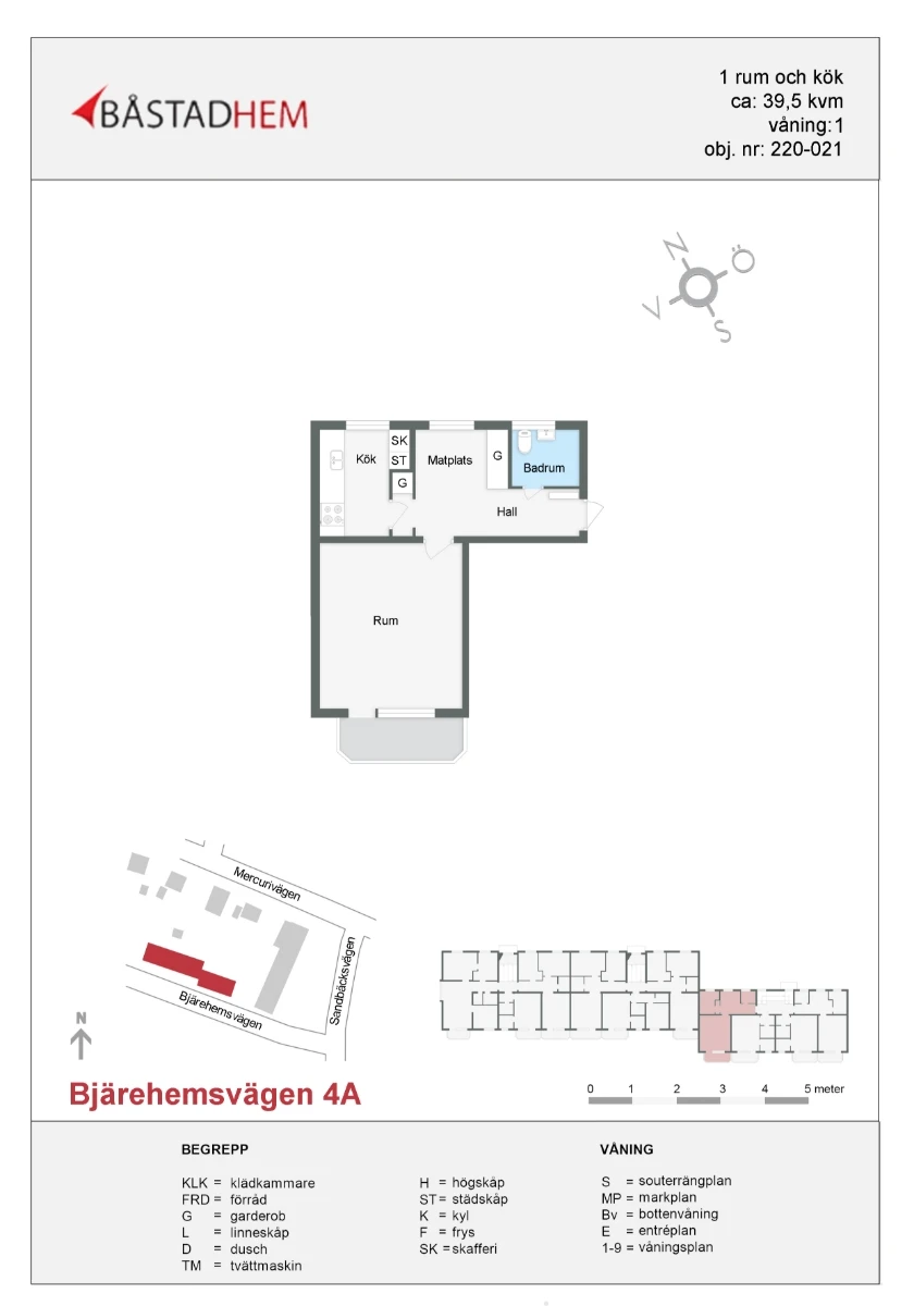 Planritning, Bjärehemsvägen 4A