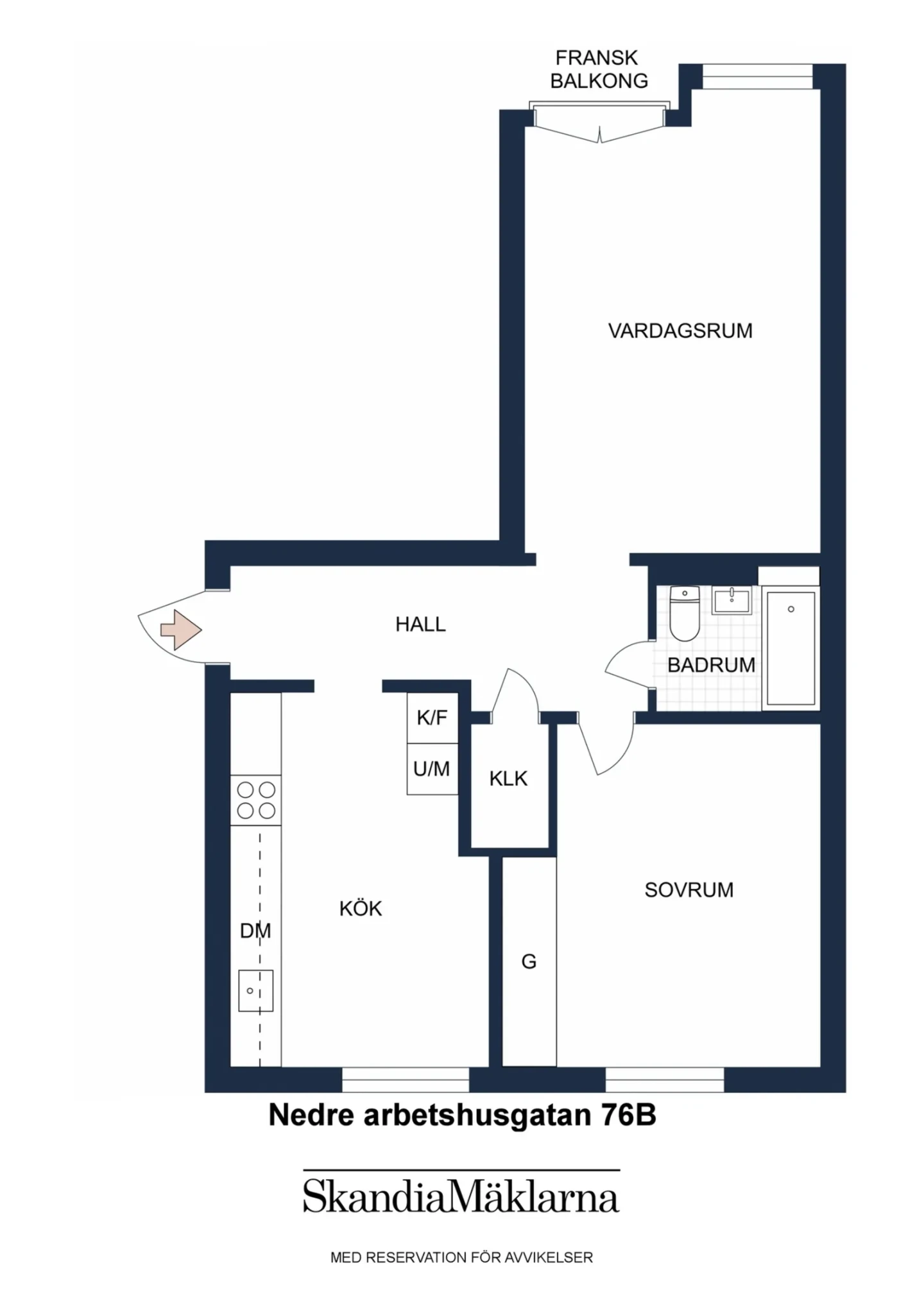 Planritning, Nedre Arbetshusgatan 76B