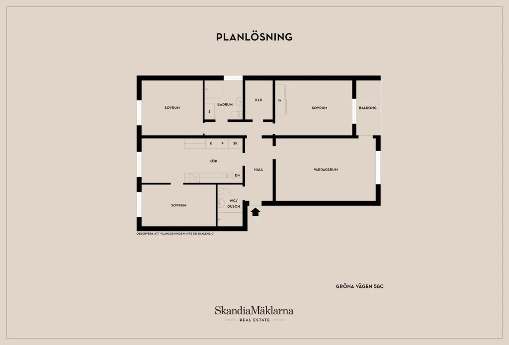 Planritning, Gröna vägen 58C