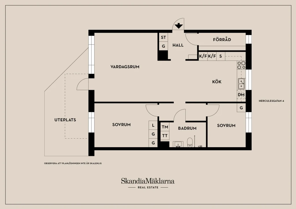 Planritning, Herculesgatan 4