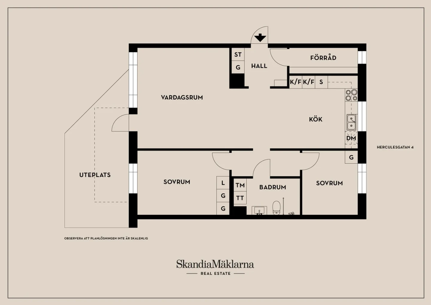 Planritning, Herculesgatan 4