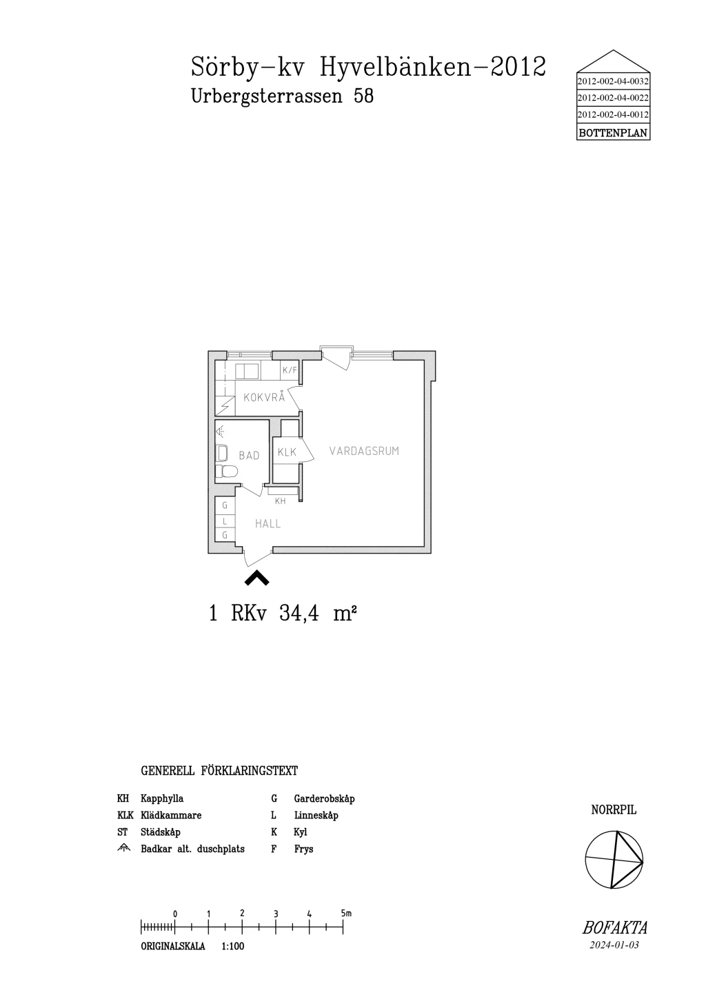 Planritning, Urbergsterrassen 58