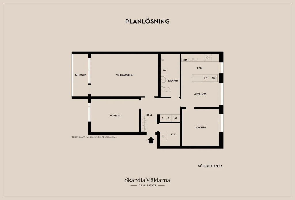 Planritning, Södergatan 8A