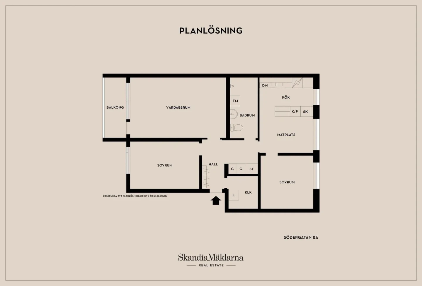 Planritning, Södergatan 8A