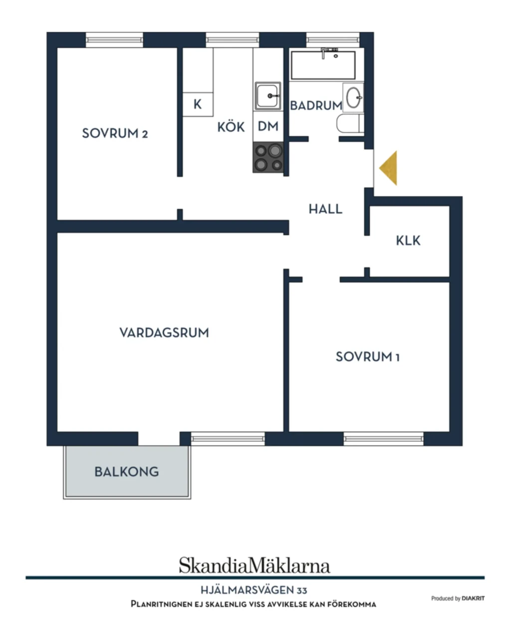 Planritning, Hjälmarsvägen 33