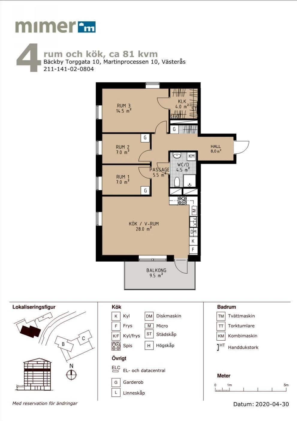 Planritning, Bäckby Torggata 10