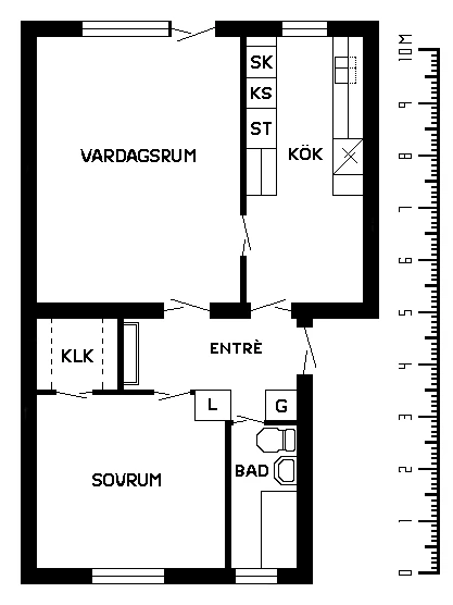 Planritning, Ringvägen 38 A