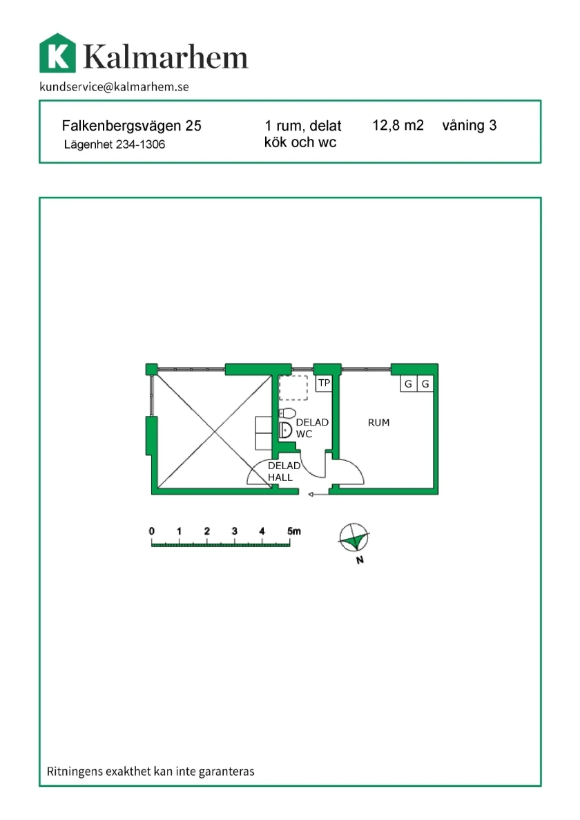 Planritning, Falkenbergsvägen 25