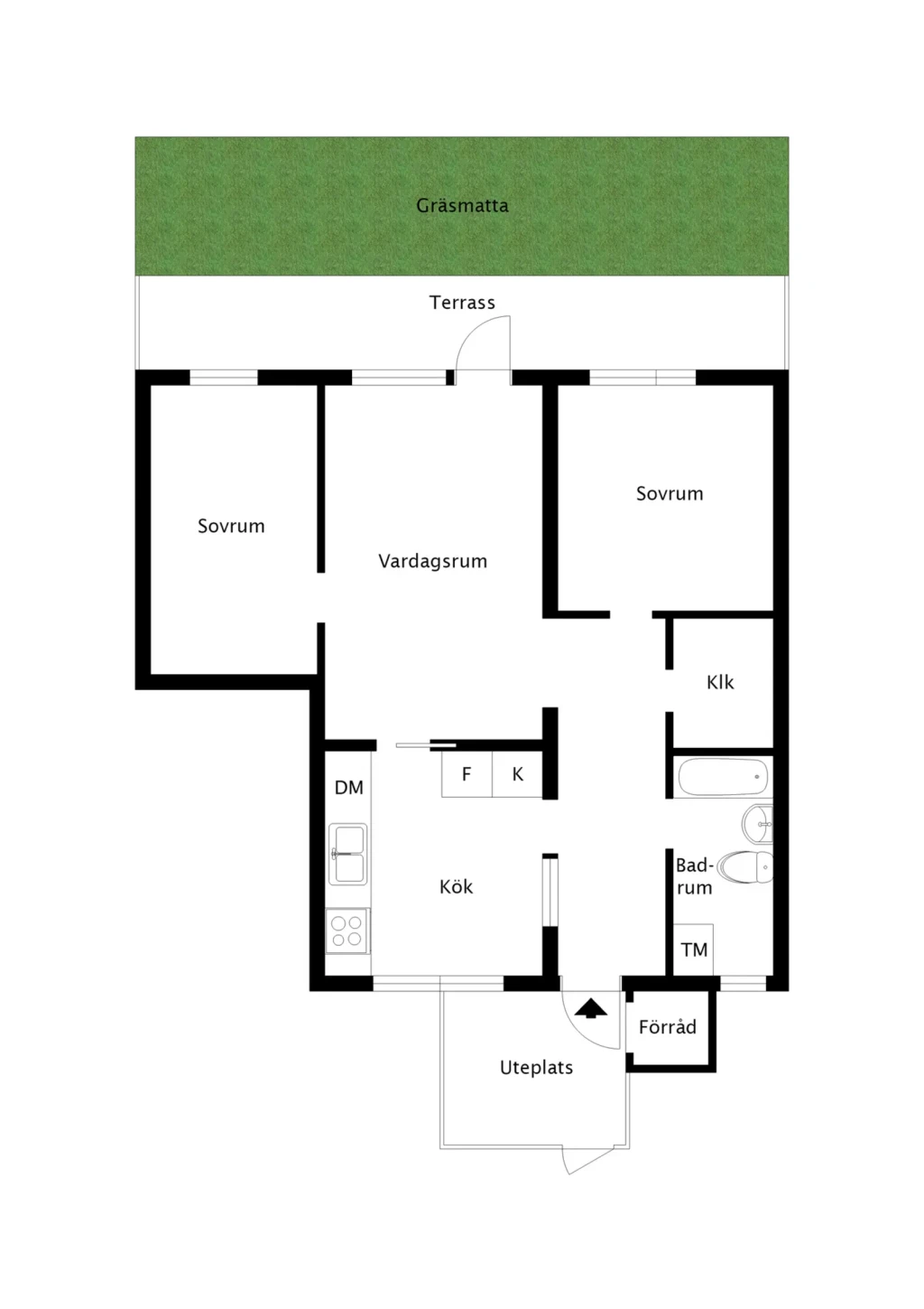 Planritning, Småbjörksvägen 18A