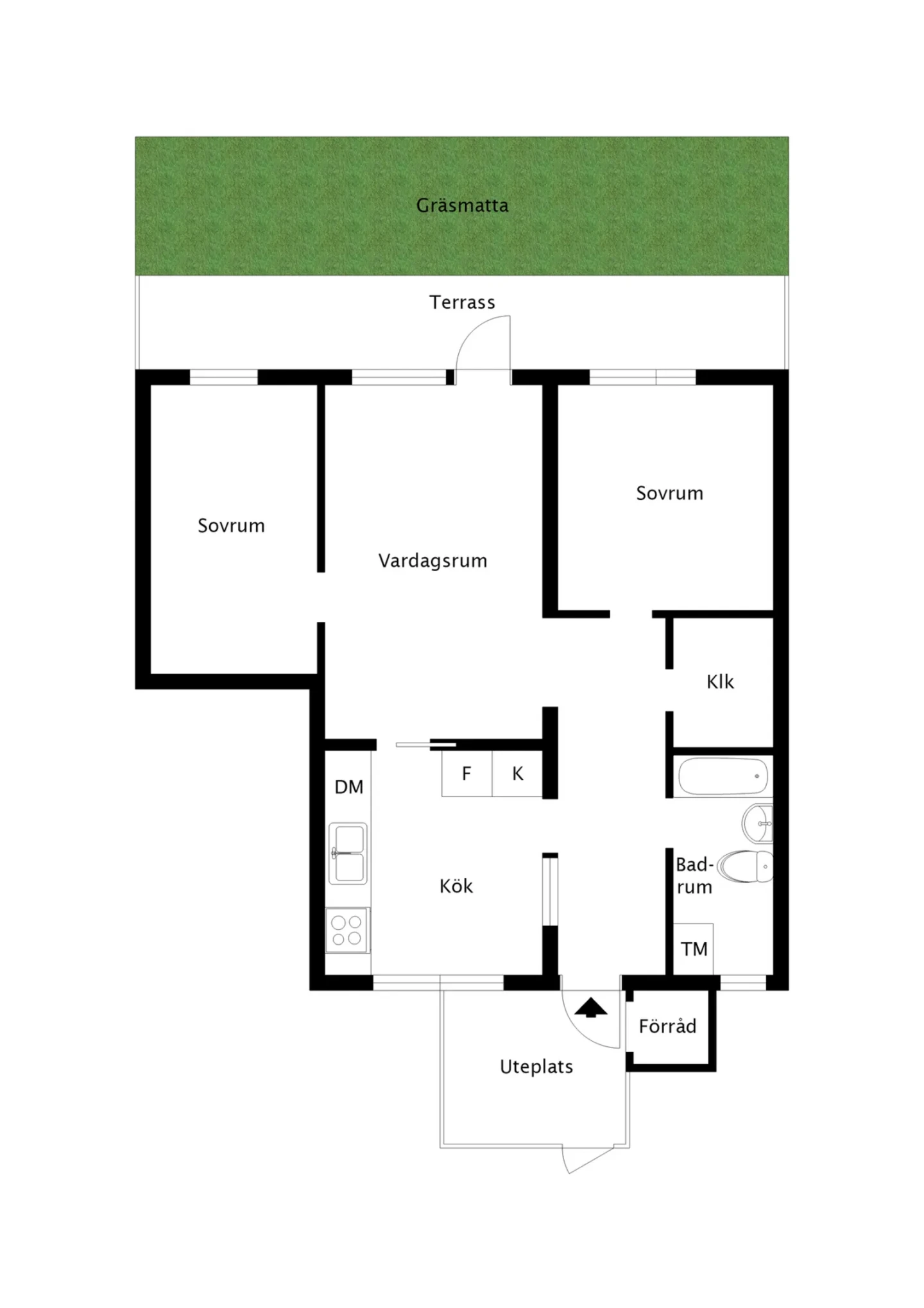 Planritning, Småbjörksvägen 18A
