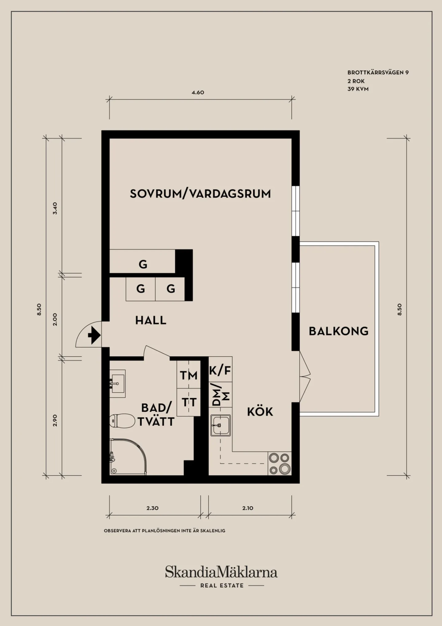 Planritning, Brottkärrsvägen 9