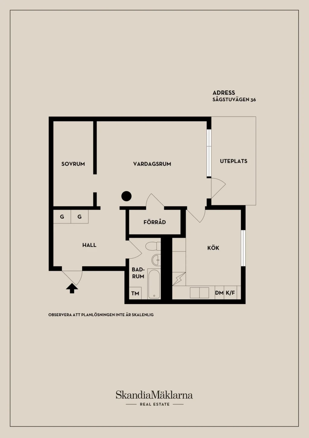 Planritning, Sågstuvägen 36