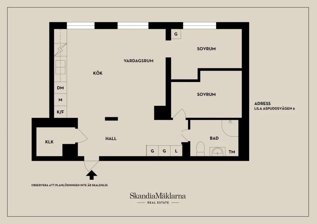 Planritning, Lilla Aspuddsvägen 6