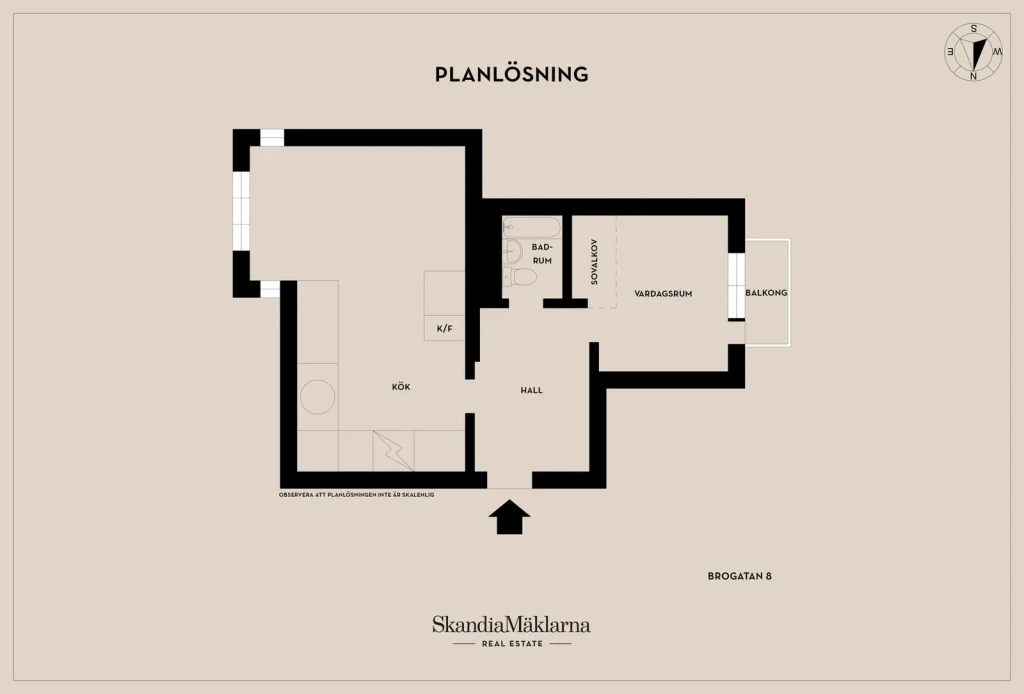Planritning, Brogatan 8