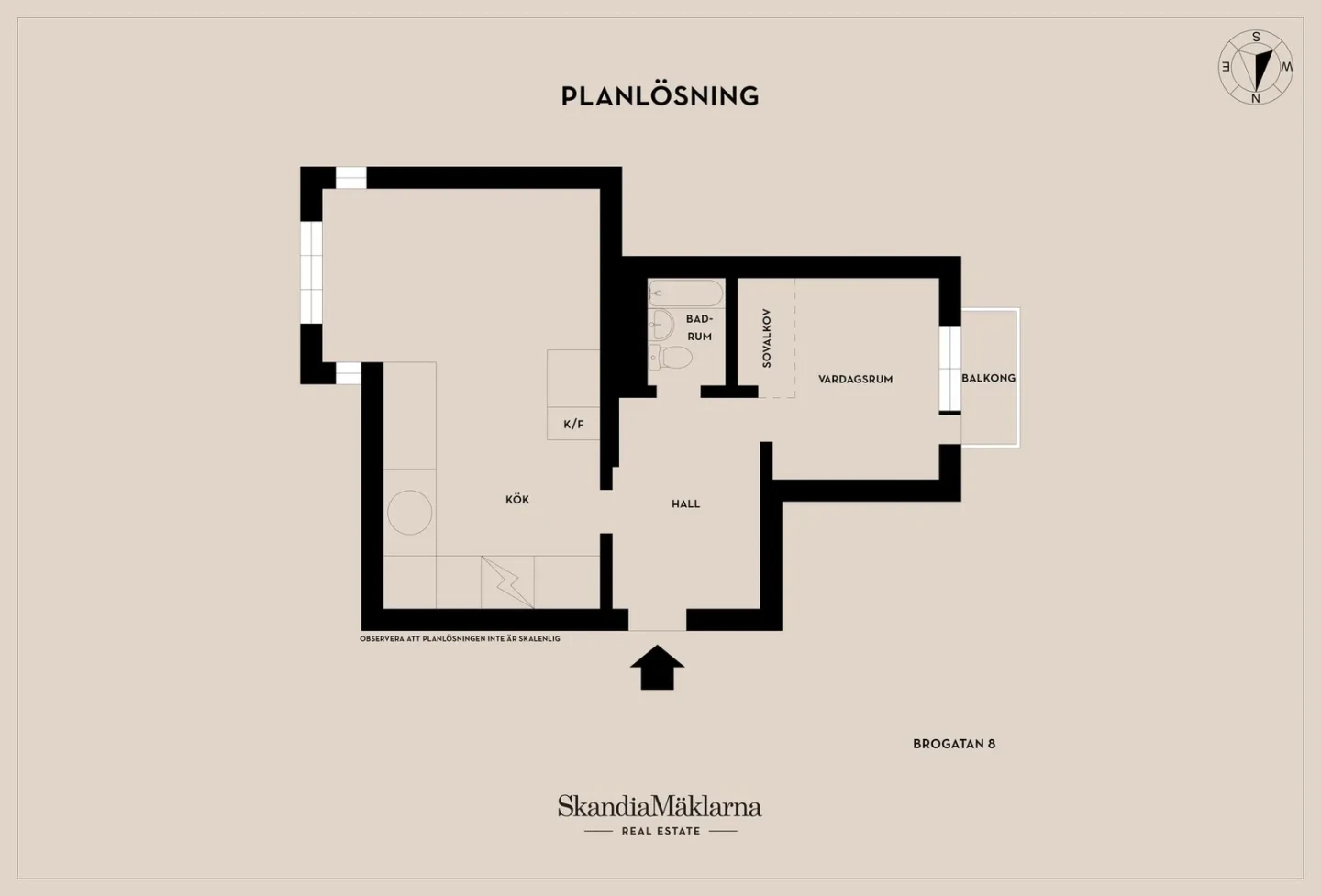 Planritning, Brogatan 8