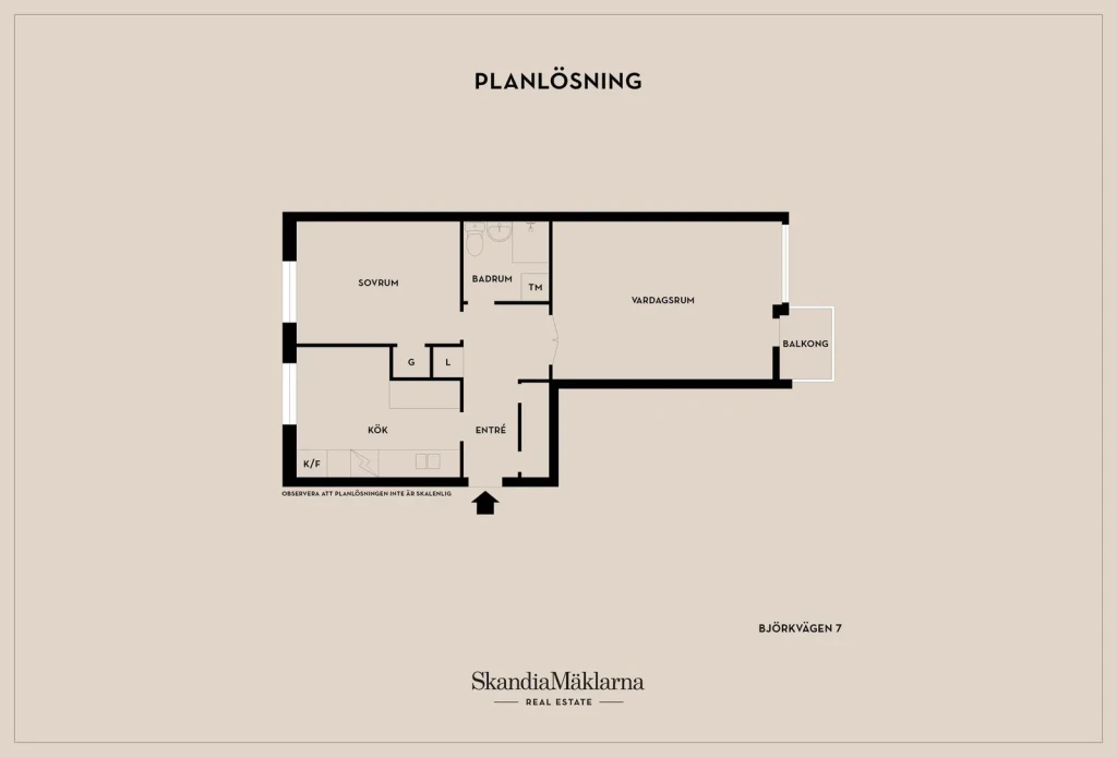 Planritning, Björkvägen 7