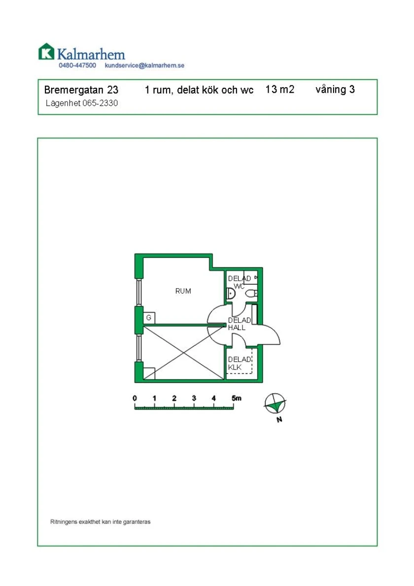 Planritning, Bremergatan 23