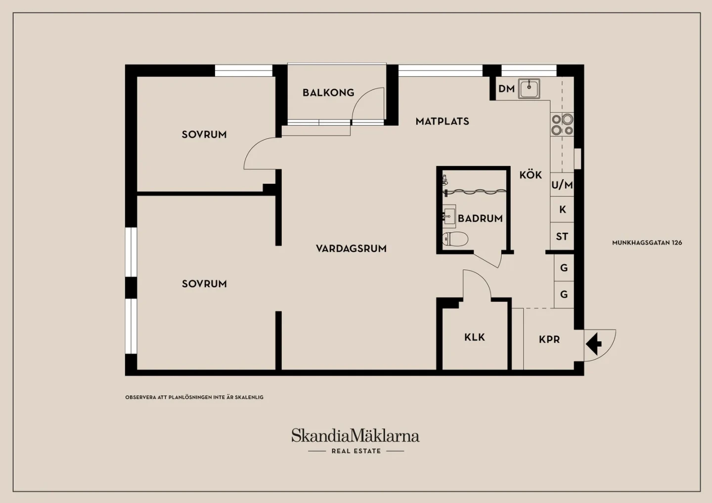 Planritning, Munkhagsgatan 126