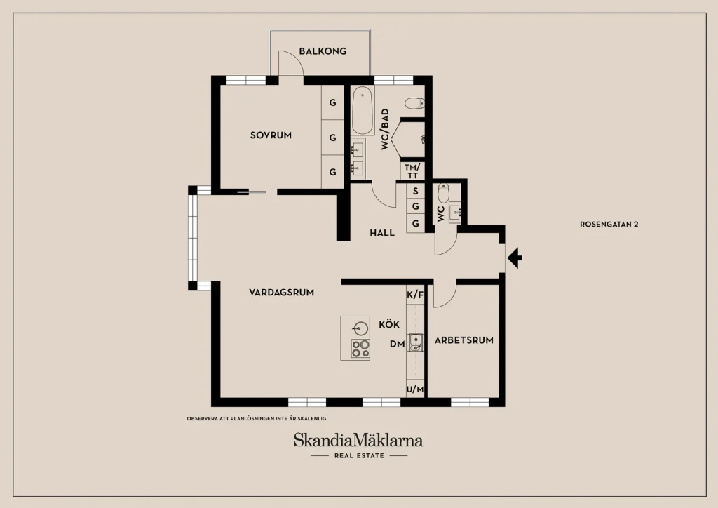 Planritning, Rosengatan 2