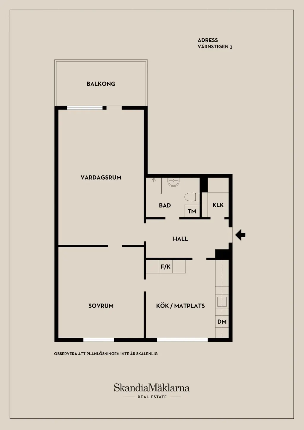 Bostadsrätt med 2 rum på Värnstigen 3 i Huddinge, bild 3 av 4