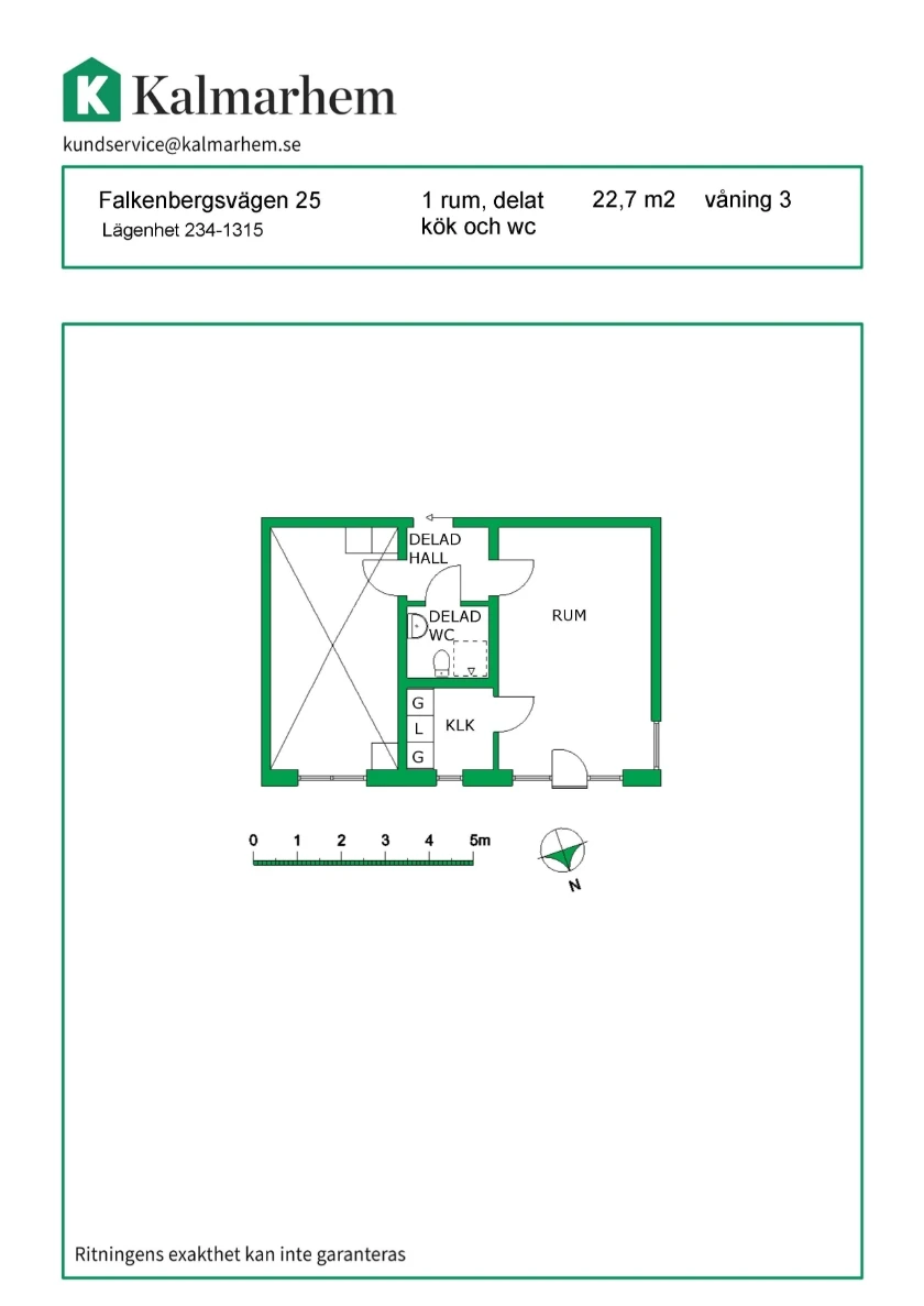 Planritning, Falkenbergsvägen 25