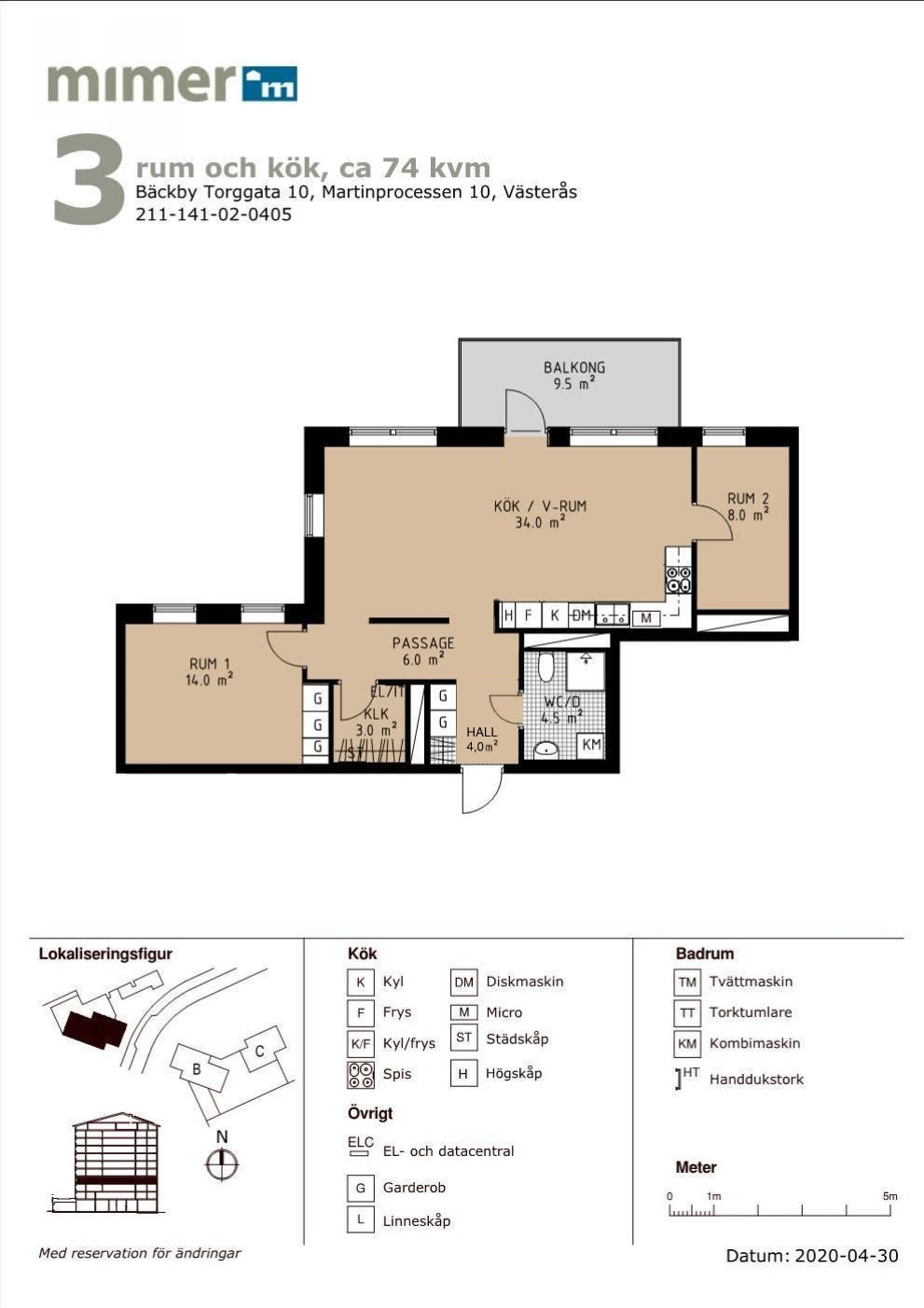 Planritning, Bäckby Torggata 10