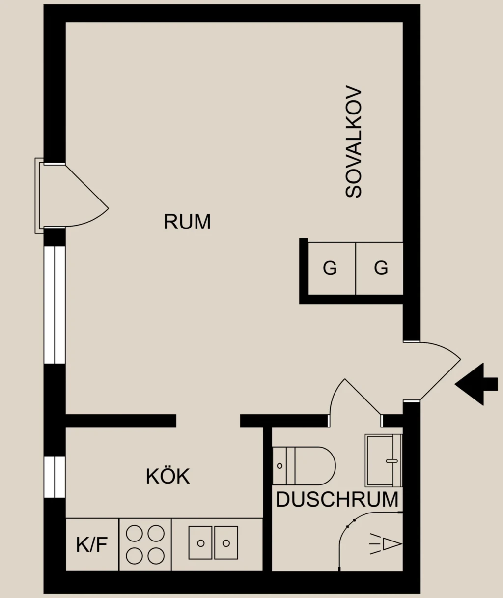 Planritning, Södra Storängsvägen 54A
