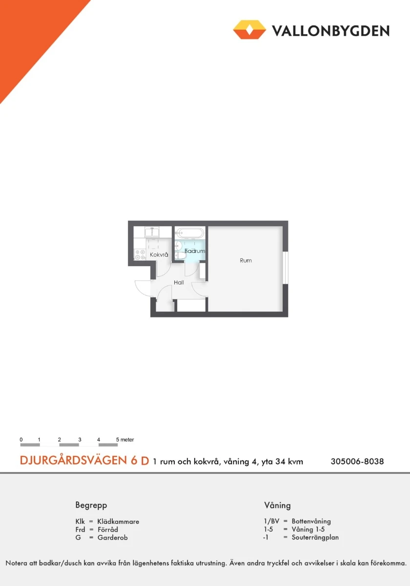 Planritning, Djurgårdsvägen 6D