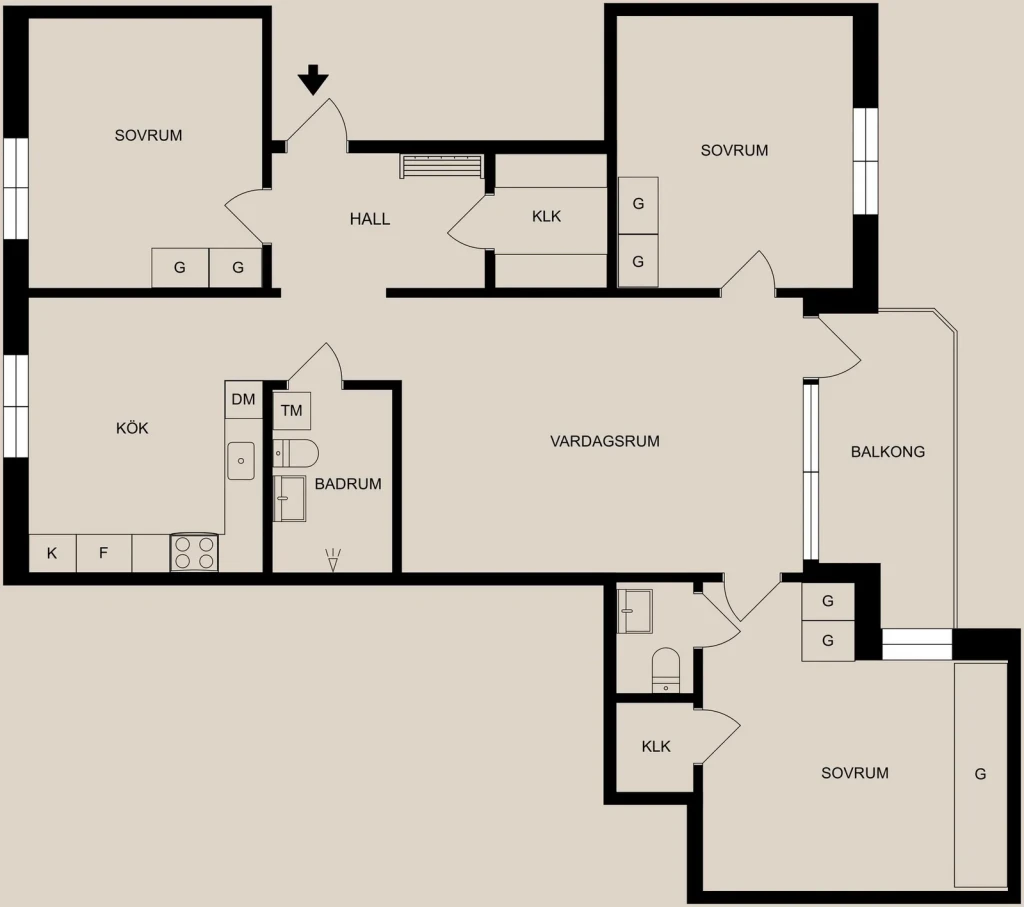 Planritning, Kristinagatan 23A