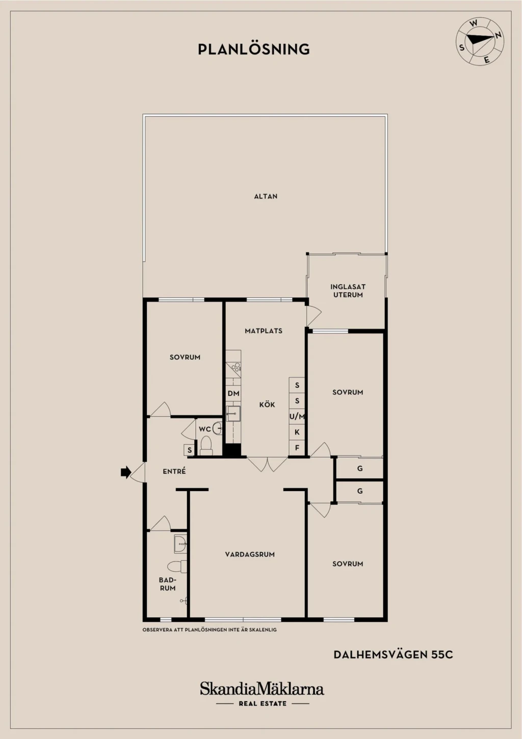 Planritning, Dalhemsvägen 55C