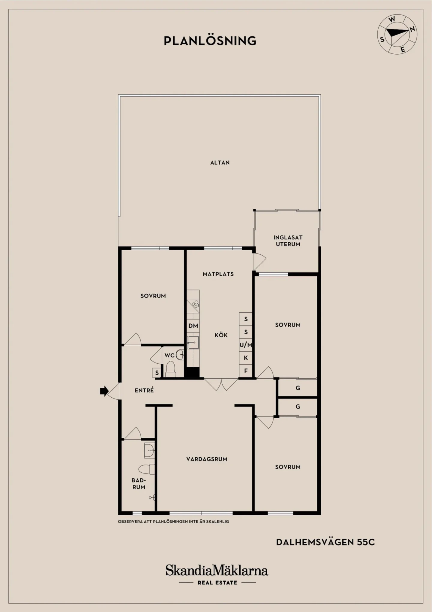 Planritning, Dalhemsvägen 55C