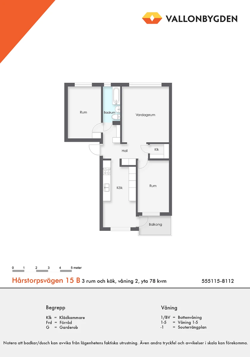 Planritning, Hårstorpsvägen 15B