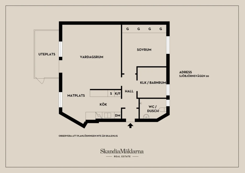 Planritning, Sjöbjörnsvägen 20