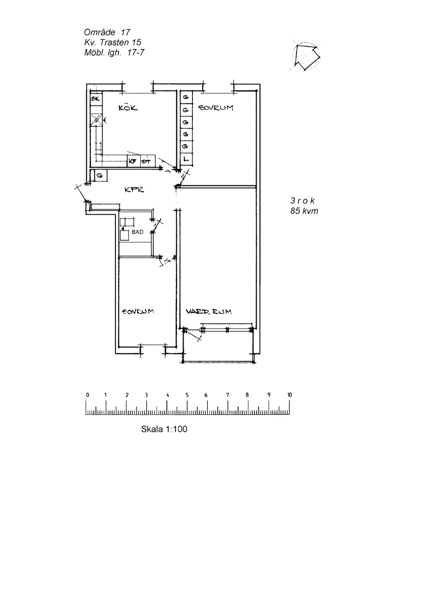 Planritning, Västlundavägen 31A